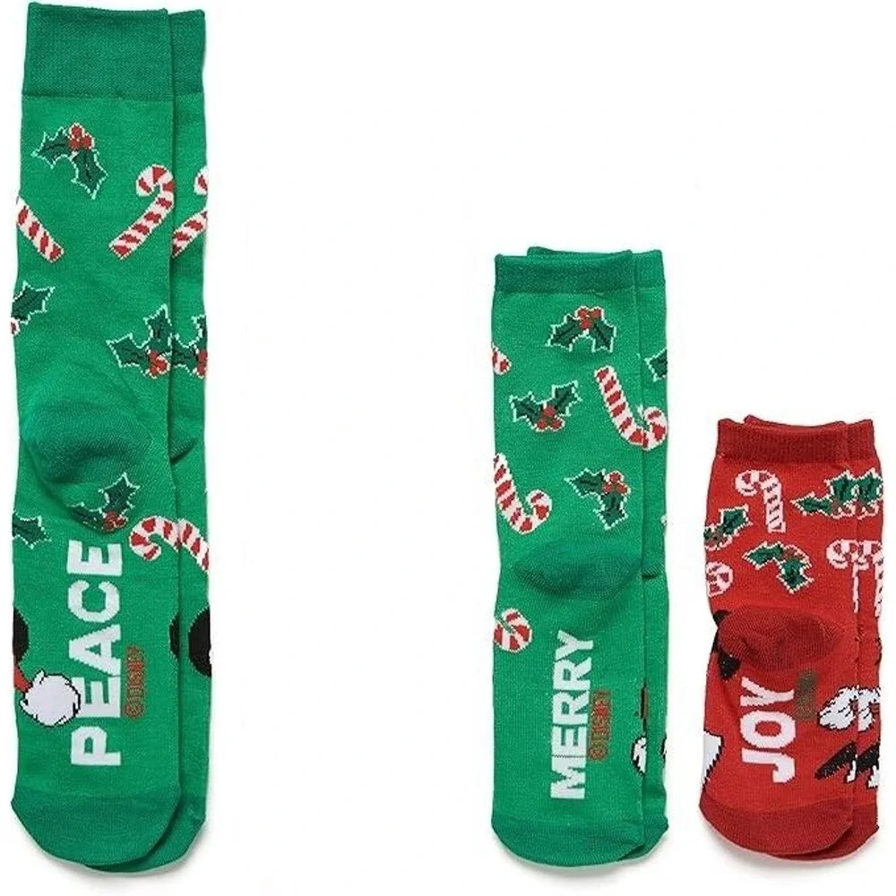Disney Mickey Donald Duck and Pluto Matching Family Pack Holiday Sock Set 3 Pair